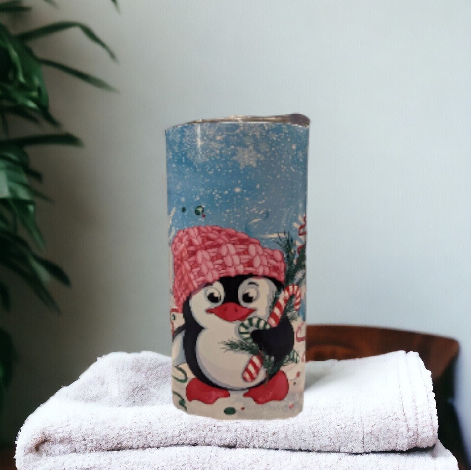 Kids Penguin Tumbler Can Be Personalized, Penguin Cup With Name, Includes A Reusable Straw, Cup With Lid and Straw For Home or On The Go