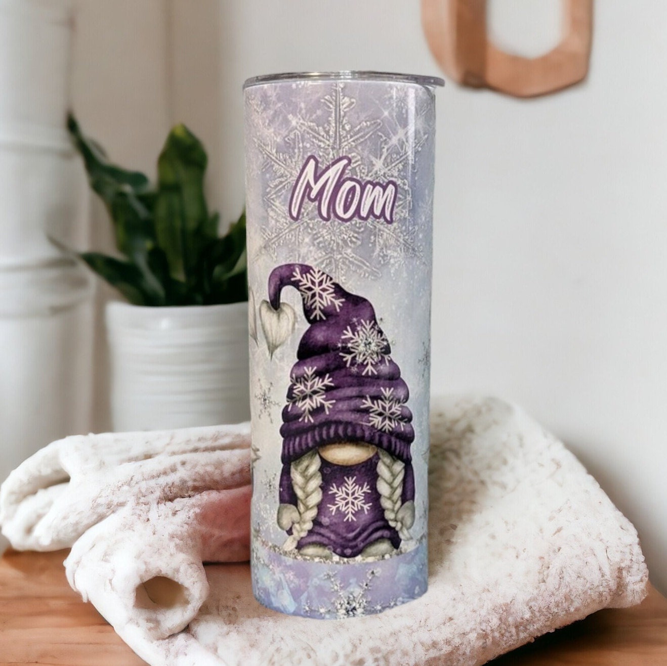 Gnome With A Winter Design Tumbler 20oz Can Be Personalized