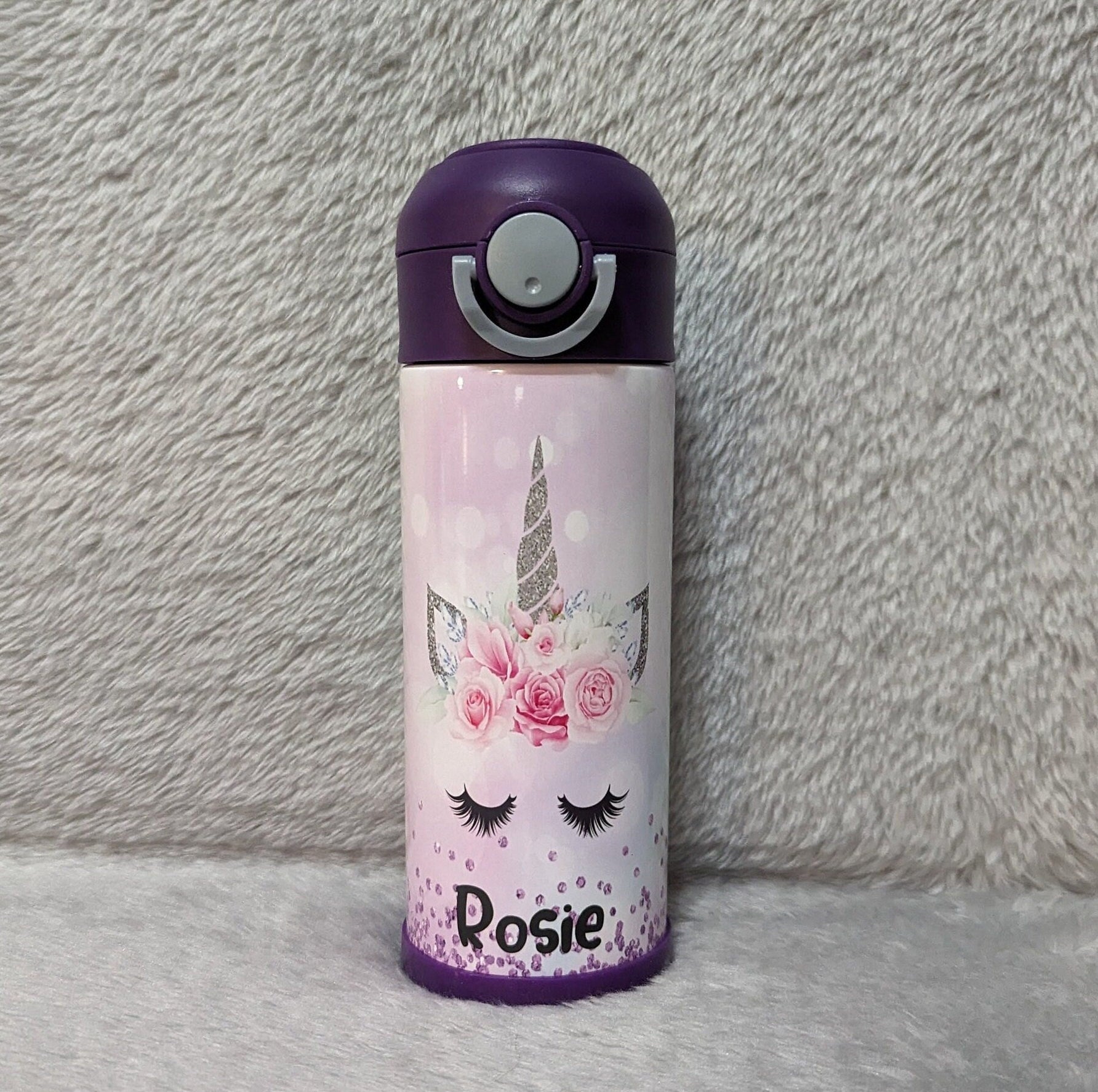 Kids Unicorn Water Bottle Can Be Personalized, Great For School Home Or On The Go, Unicorn Cup With Name, Gift For Daughter Or Niece