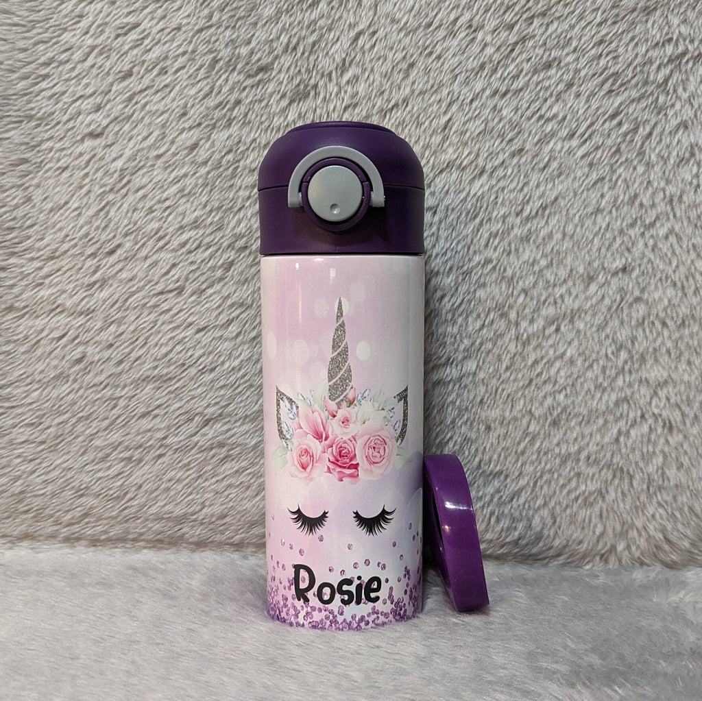 Kids Unicorn Water Bottle Can Be Personalized, Great For School Home Or On The Go, Unicorn Cup With Name, Gift For Daughter Or Niece