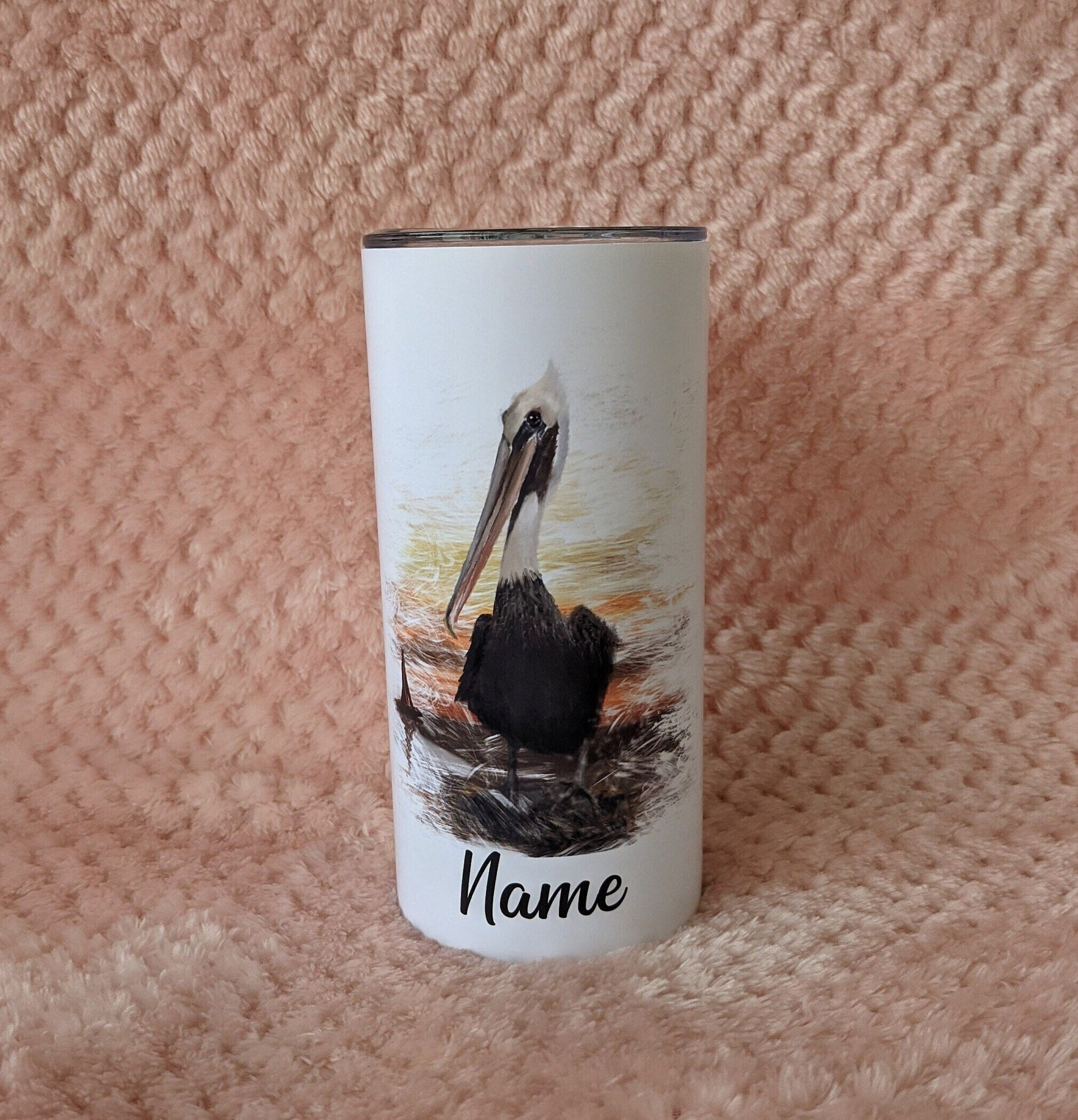 Kids Pelican Tumbler Can Be Personalized, Kids Cup With Name, Cute Pelican Tumbler With Reusable Straw, Toddler Tumbler For Everyday Use