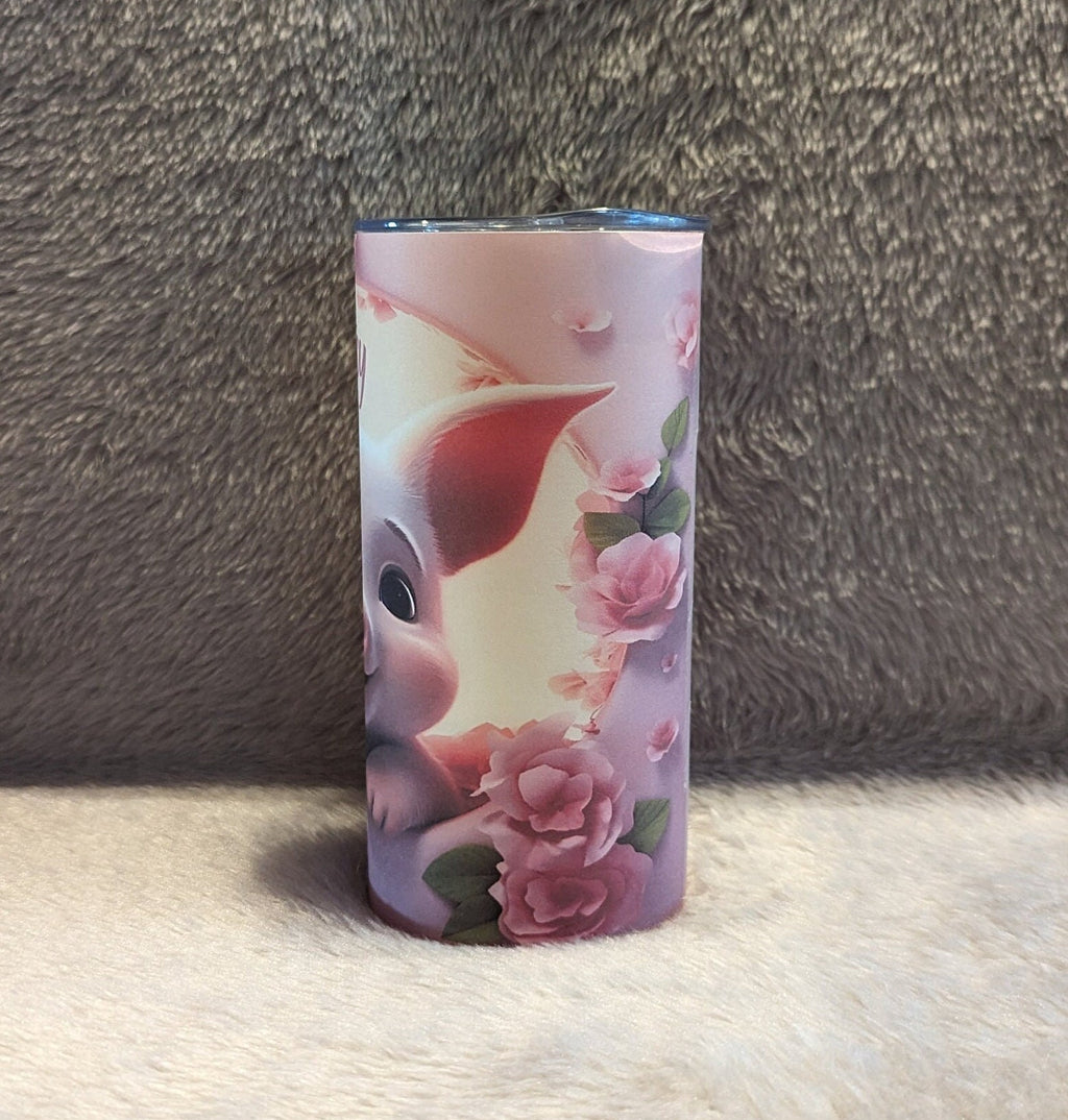 Pig Tumbler, Pig Cup With Name, Kids Piglet Tumbler, Kids Personalized Tumbler With Reusable Plastic Straw, For Home Or On The Go
