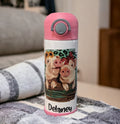 Kids Pig Water Bottle 12oz With Reusable Straw Can Be Personalized