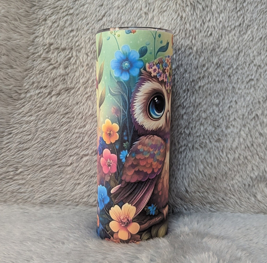 Eye-Catching Owl Tumbler - Fun and Functional with Reusable Straw, Can Be Personalized and Great For Hot Or Cold Drinks