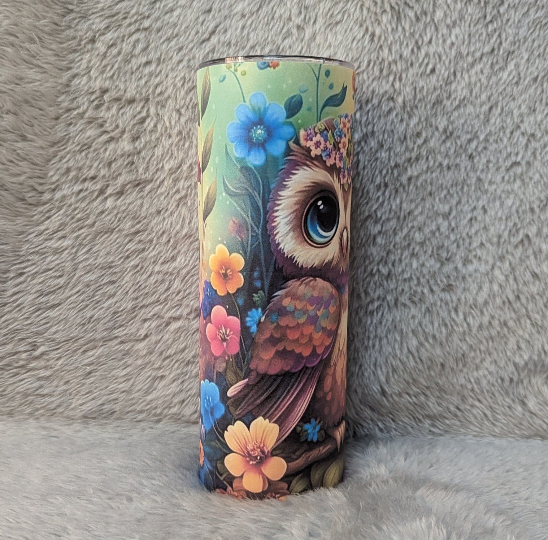 Eye-Catching Owl Tumbler - Fun and Functional with Reusable Straw, Can Be Personalized and Great For Hot Or Cold Drinks