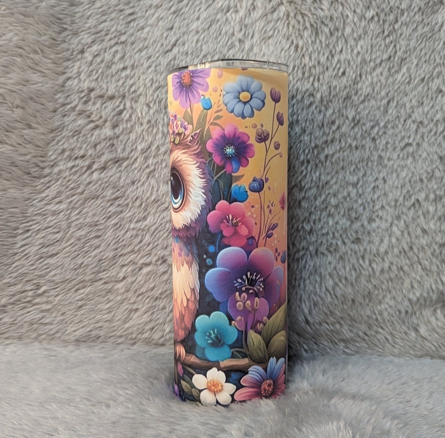 Eye-Catching Owl Tumbler - Fun and Functional with Reusable Straw, Can Be Personalized and Great For Hot Or Cold Drinks