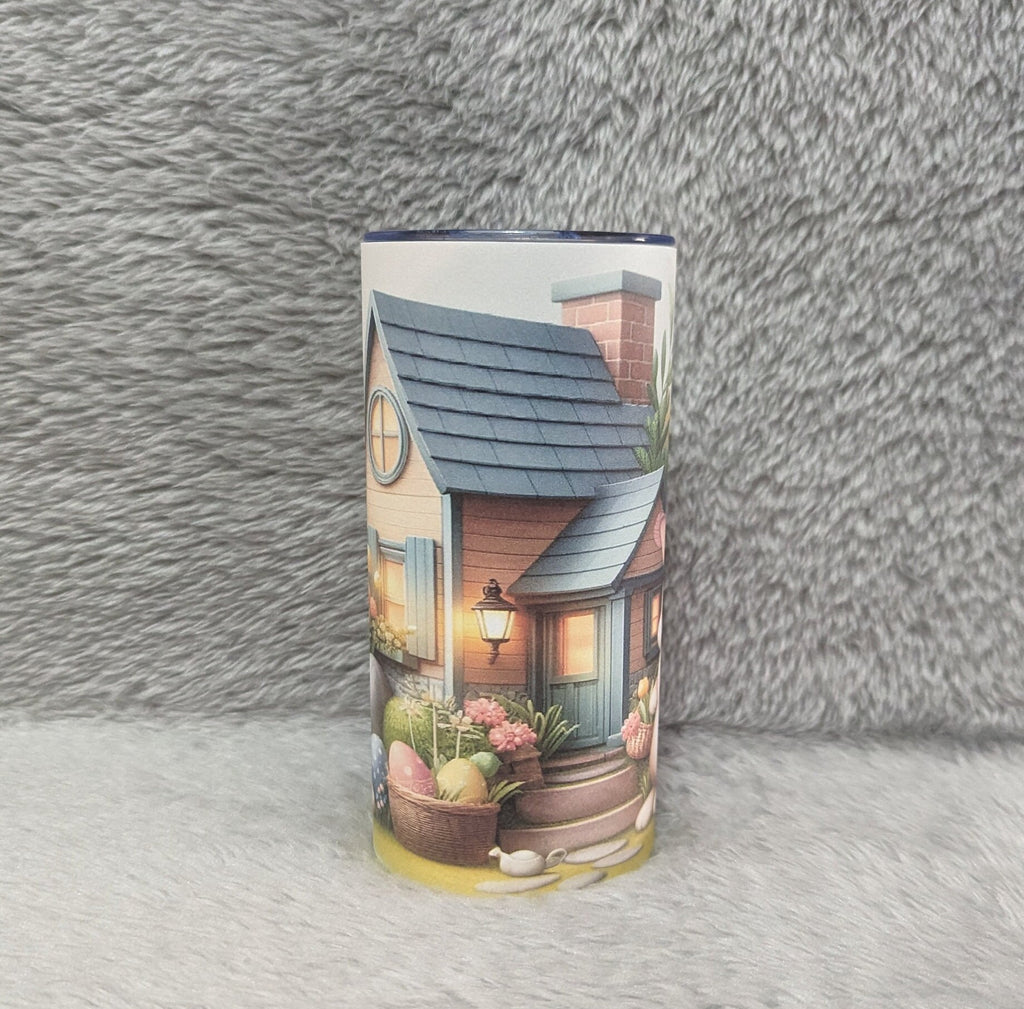 Kids Easter Tumbler with A Bunny Rabbit and Eggs -  Includes Straw, Can Be Personalized, Easter Cup With Name, Easter Tumbler, Gift For Kids