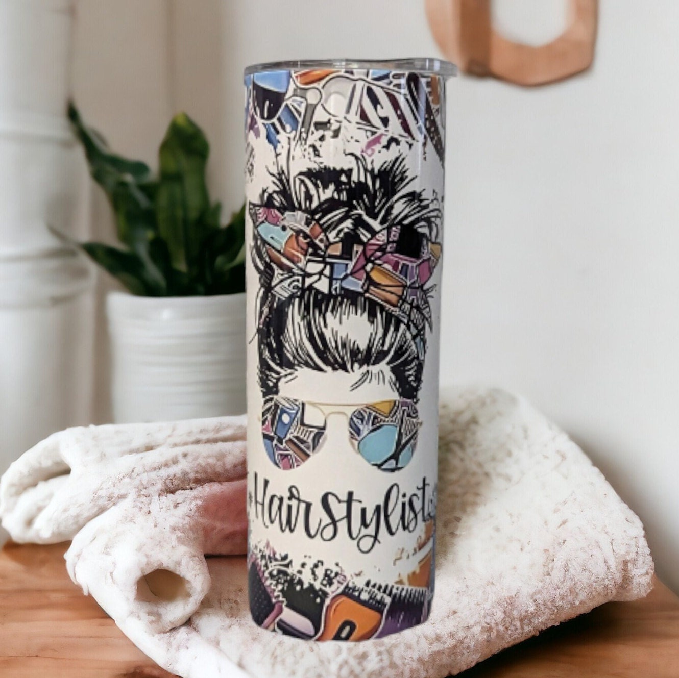 Hair Stylist Life Tumbler 20oz With Reusable Straw, Can Be Personalized