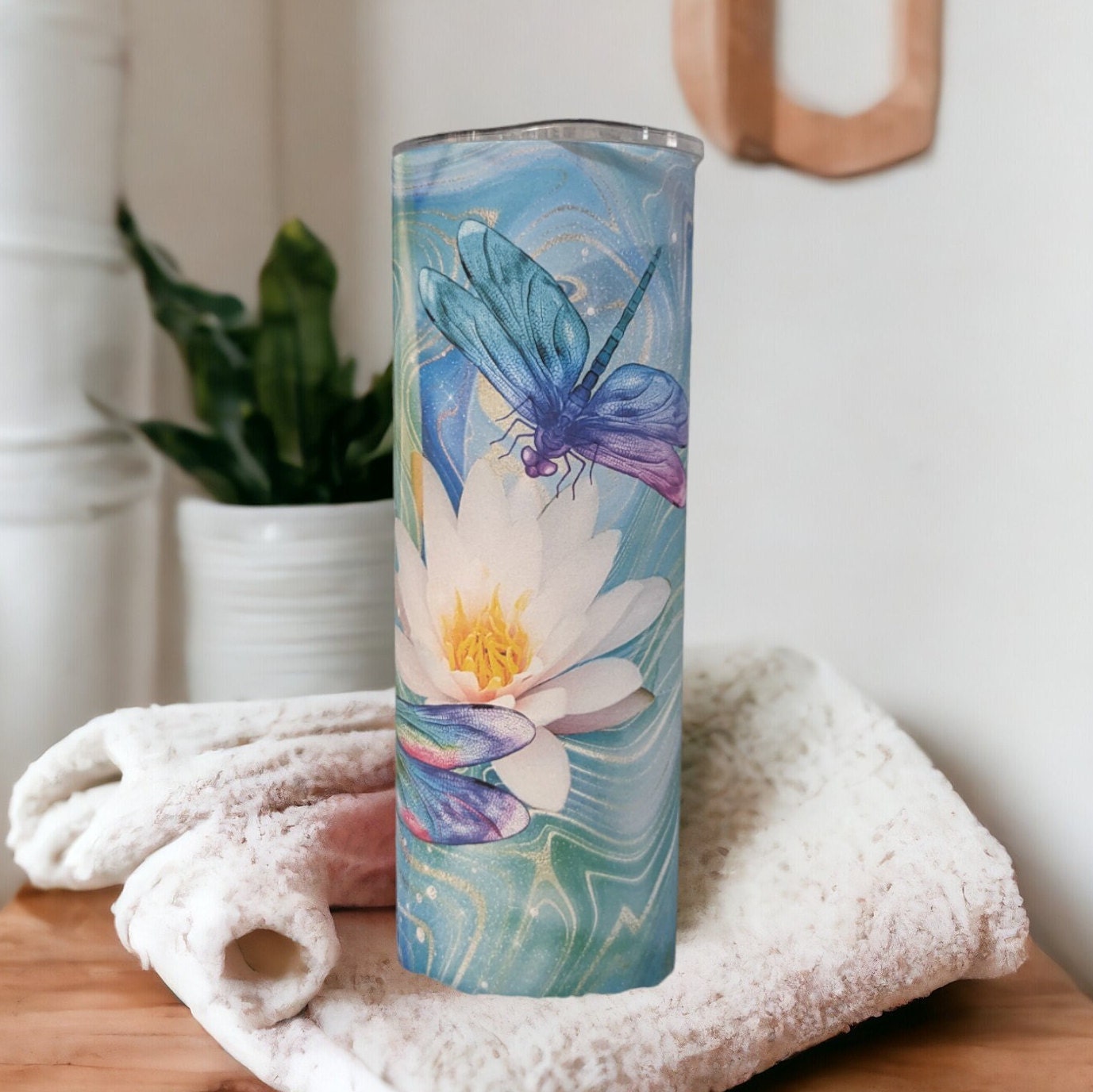 Dragonfly Tumbler Can Be Personalized, Dragonfly Cup, Dragonfly Gift, Dragonfly Lover Tumbler, 20oz Tumbler With Reusable Straw
