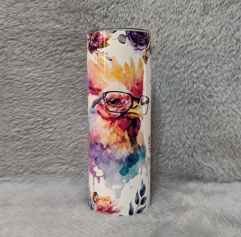 Quirky and Fun Chicken Tumbler: Proudly Mentally Hilarious!, Funny Chicken Tumbler That's Great For A Chicken Lover, Hot Or Cold Beverages
