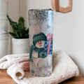 Snowman Tumbler 20oz With Reusable Straw, Can Be Personalized