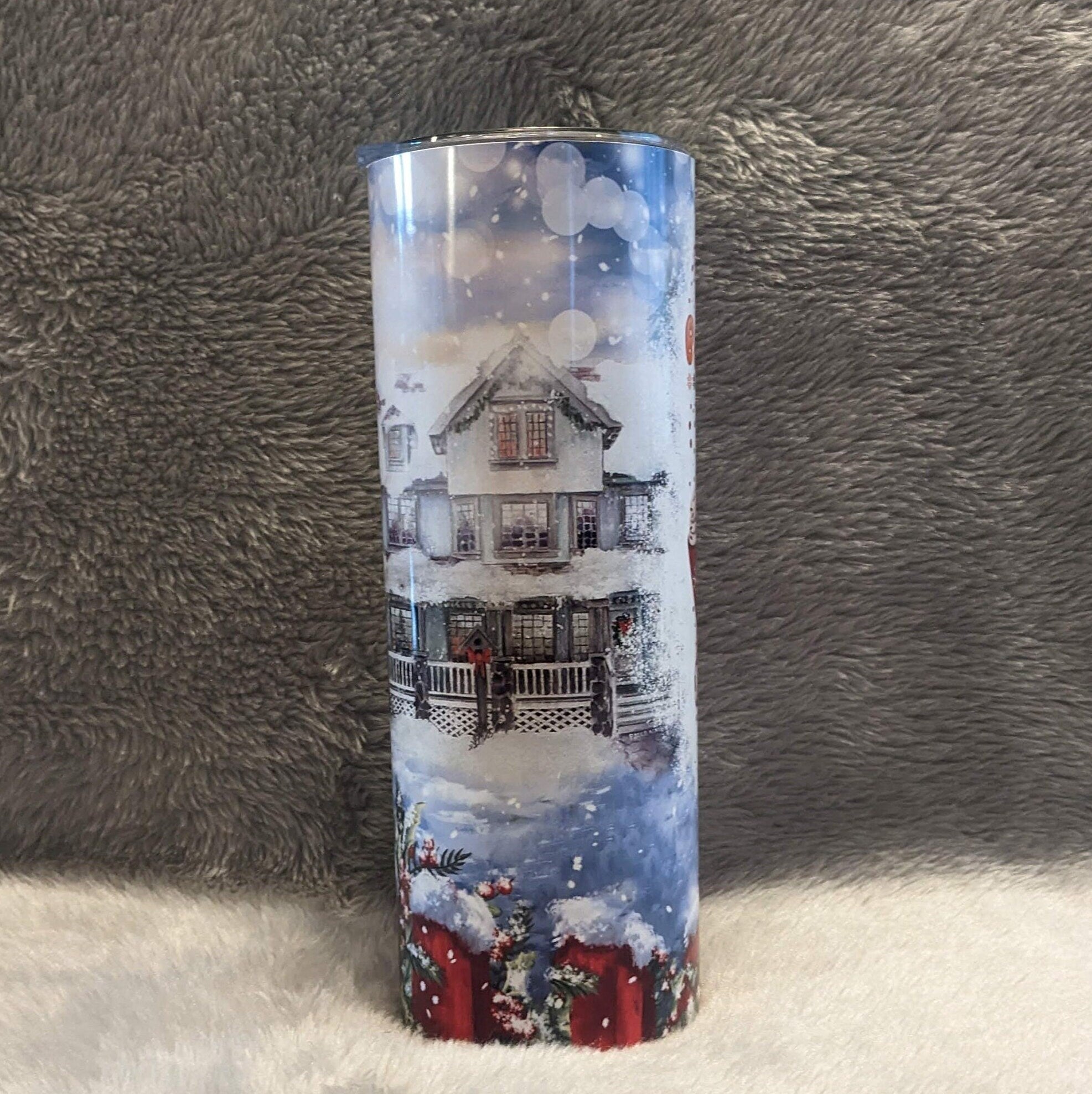 Let's Bake Stuff Winter Christmas Tumbler, Includes Reusable Plastic Straw, For Hot Or Cold Drinks, Christmas Party Gift To Enjoy All Year