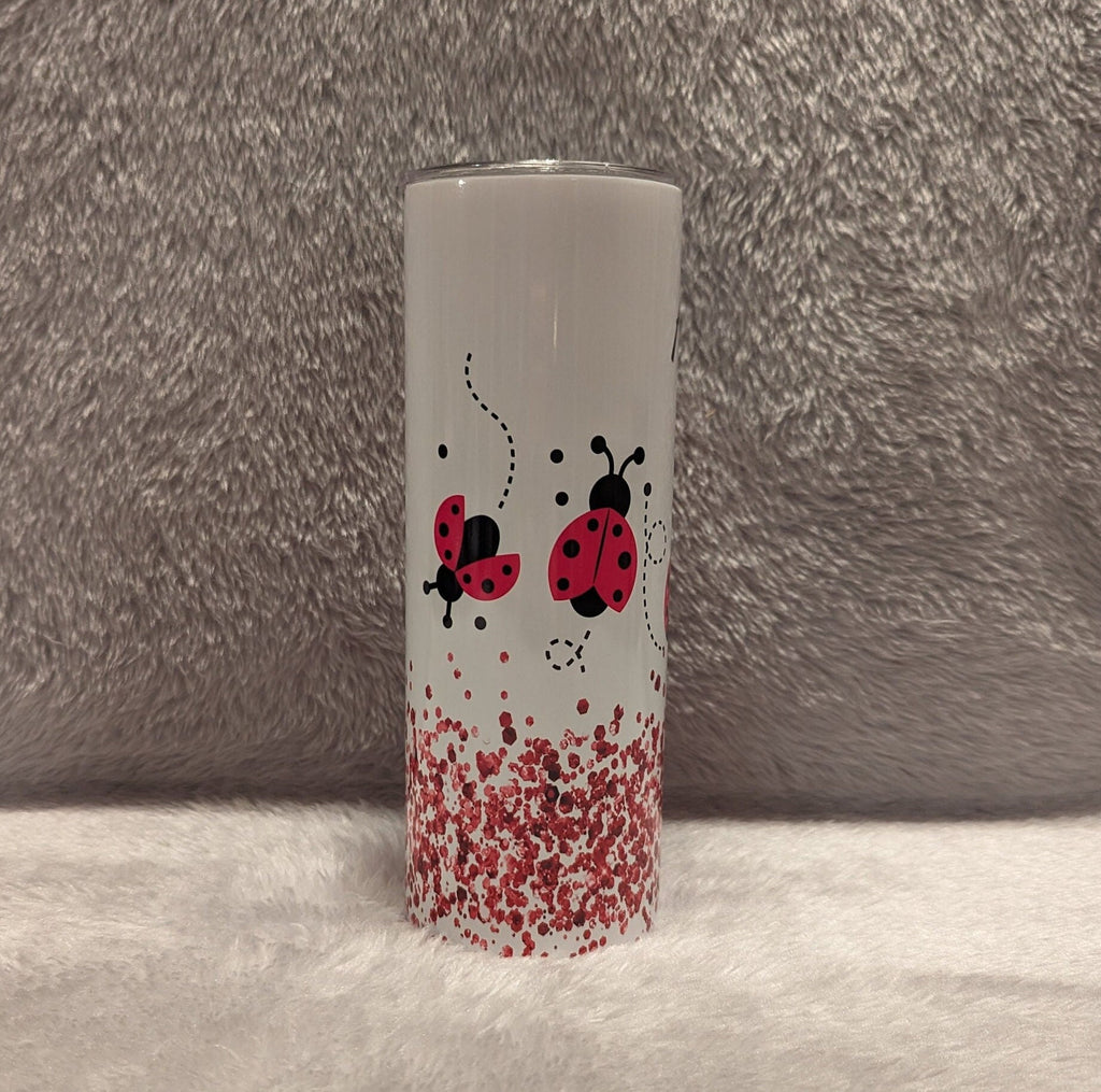 Ladybug Tumbler, Ladybug Cup, Personalized Tumbler, Ladybug Gift, 20oz Tumbler With Straw, Gift For Her