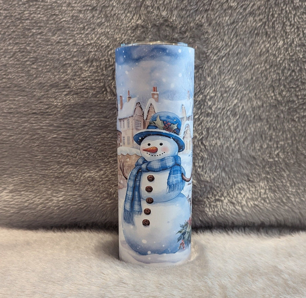 Festive Snowman Tumbler, Enjoy Hot and Cold Drinks in Style, Great Christmas Gift, Snowman Tumbler Personalized, Snowman Cup With Name