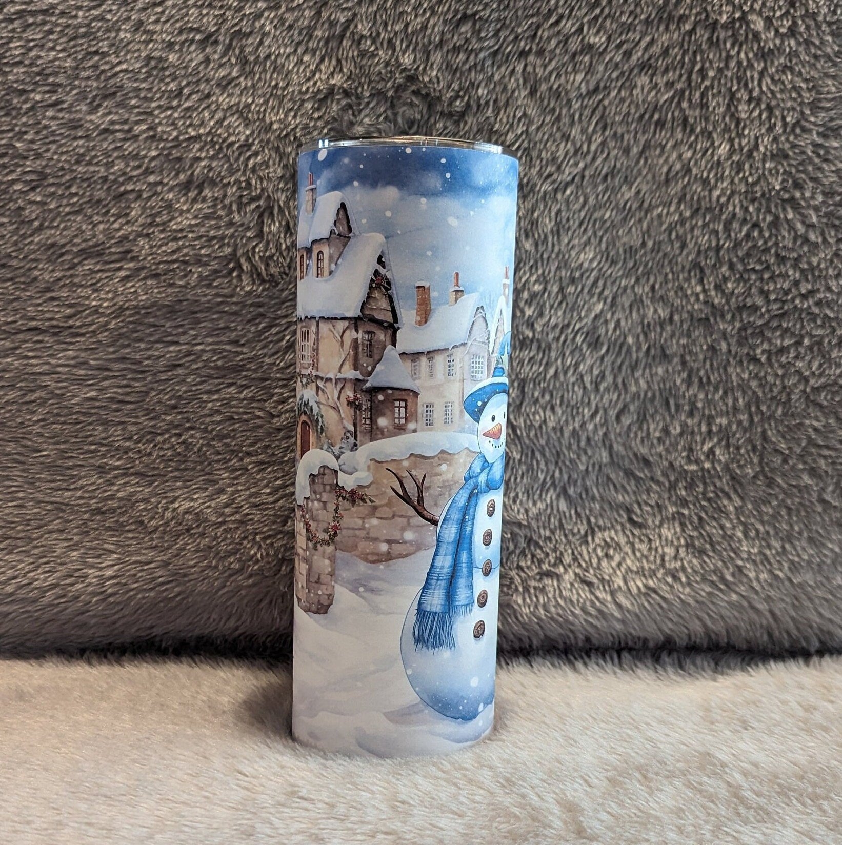 Festive Snowman Tumbler, Enjoy Hot and Cold Drinks in Style, Great Christmas Gift, Snowman Tumbler Personalized, Snowman Cup With Name