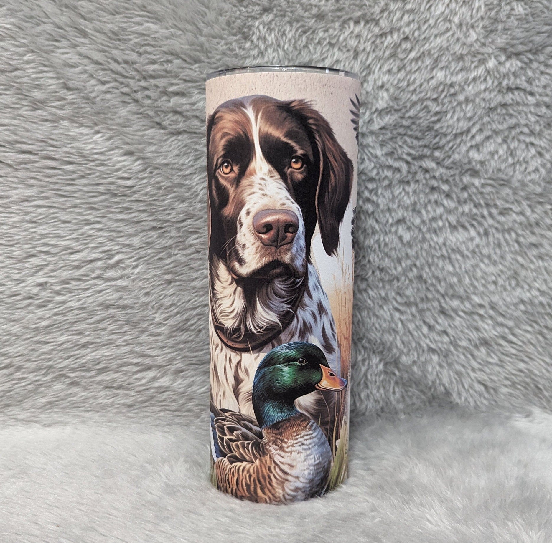 Duck Hunting Season Tumbler - Perfect for Hunters with Duck Hunting Dogs, Includes Reusable Plastic Straw, For Hot Or Cold Drinks