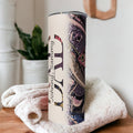 Dad Tumbler With Fishing Lures and Children's Names added In The Word Dad, 20oz Tumbler with straw, Gif For Dad, Hot Cold Drinkware