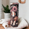 Just a Girl Who Loves Horses Tumbler, Horse Lover Gift, Can Be Personalized, Horse Tumbler With Reusable Straw, Cup With Name