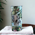 Kids Elephant Jungle Tumbler 15oz With Reusable Straw, Can Be Personalized