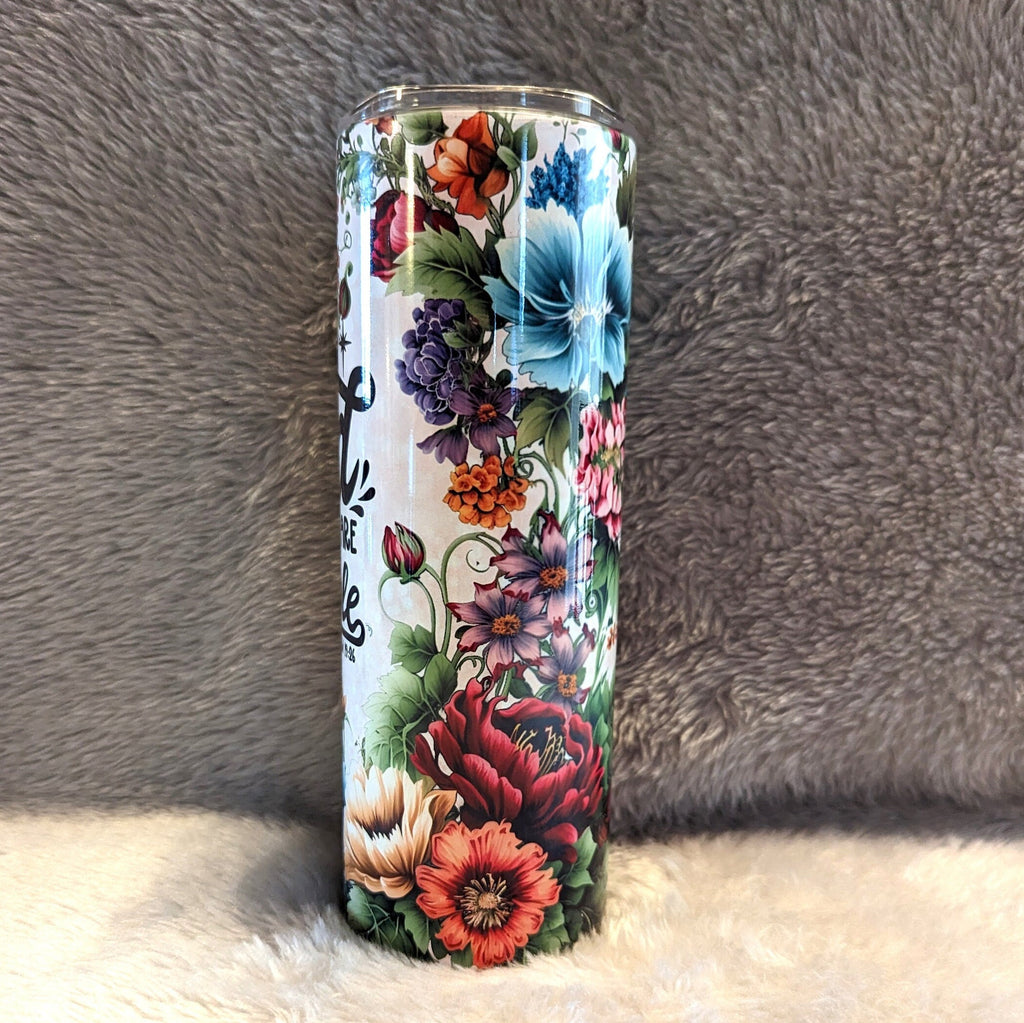 Bible Verse Tumbler, With God All Things Are Possible Matthew 19:26, Spiritual Cup, Religious Tumbler Cup, Spiritual Tumbler, 20oz Tumbler