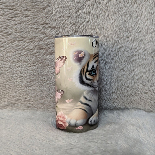 Beautiful Kids Tiger Cup That Can Be Personalized, Tiger Cup With Name,  Kids 15oz Tumbler With Reusable Plastic Straw,  Home Or On The Go