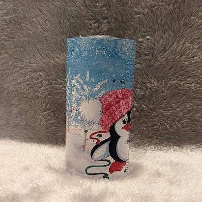 Kids Penguin Tumbler Can Be Personalized, Penguin Cup With Name, Includes A Reusable Straw, Cup With Lid and Straw For Home or On The Go