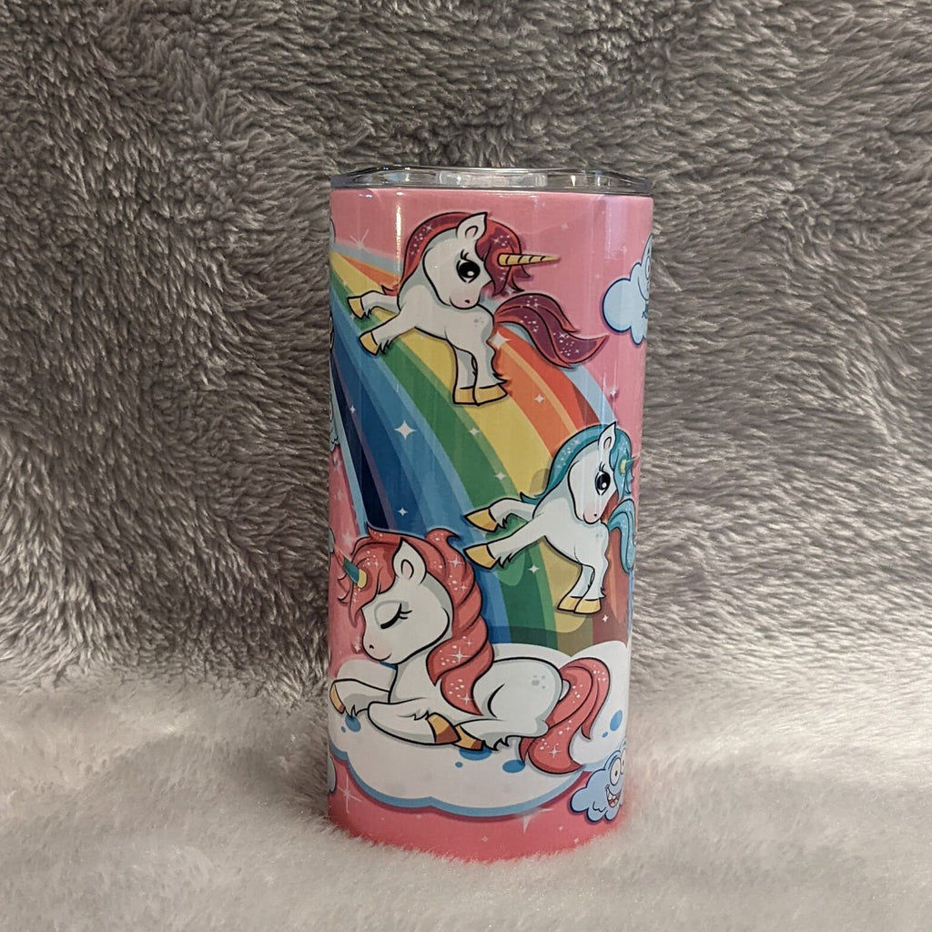 Kids Unicorn Tumbler Can Be Personalized, Kids Tumbler With Name, 15oz Tumbler With Reusable Straw For Home Or On The Go, Gift For Kids