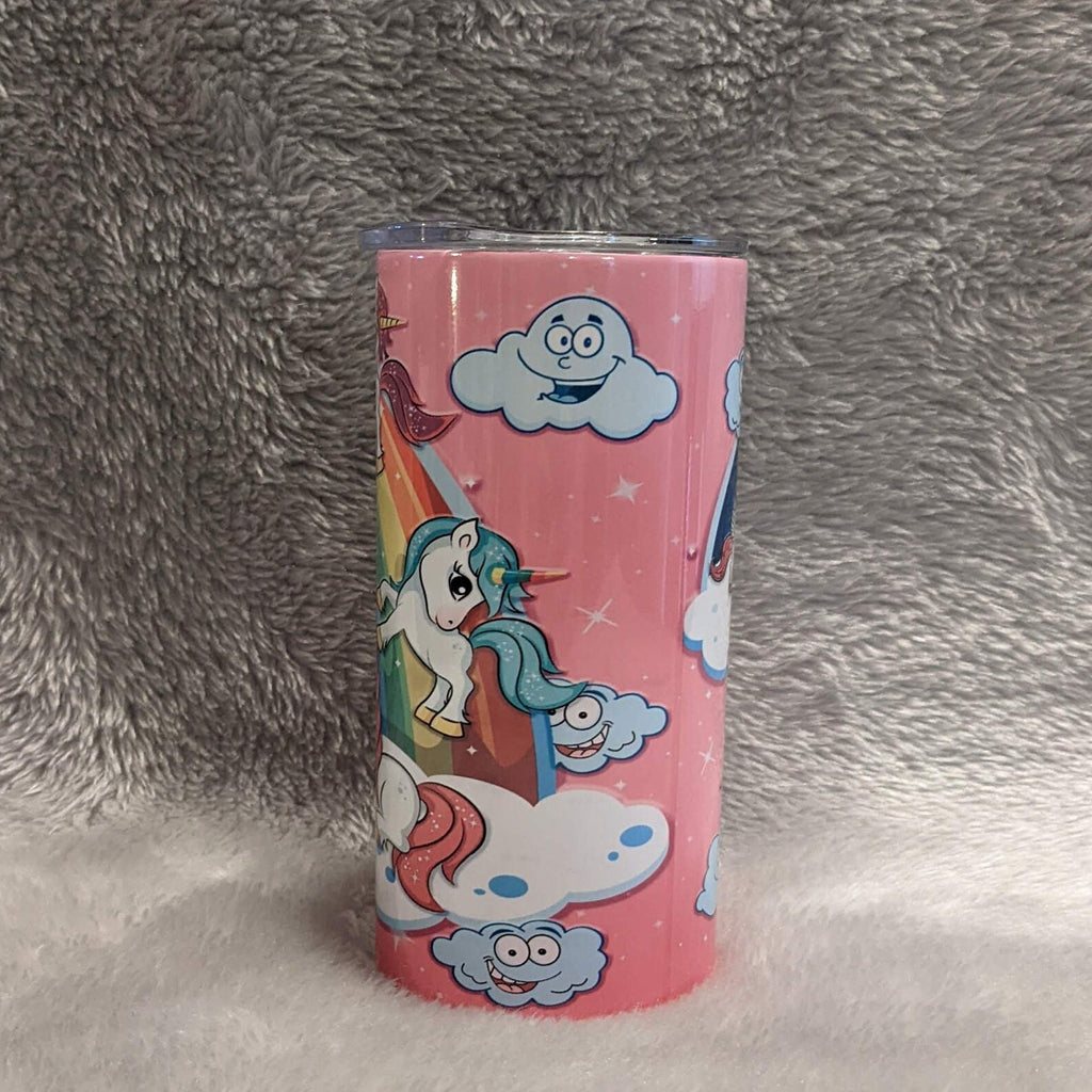 Kids Unicorn Tumbler Can Be Personalized, Kids Tumbler With Name, 15oz Tumbler With Reusable Straw For Home Or On The Go, Gift For Kids