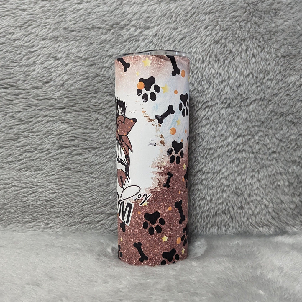 Dog Mom Tumbler  20oz With Reusable Straw, Can Be Personalized