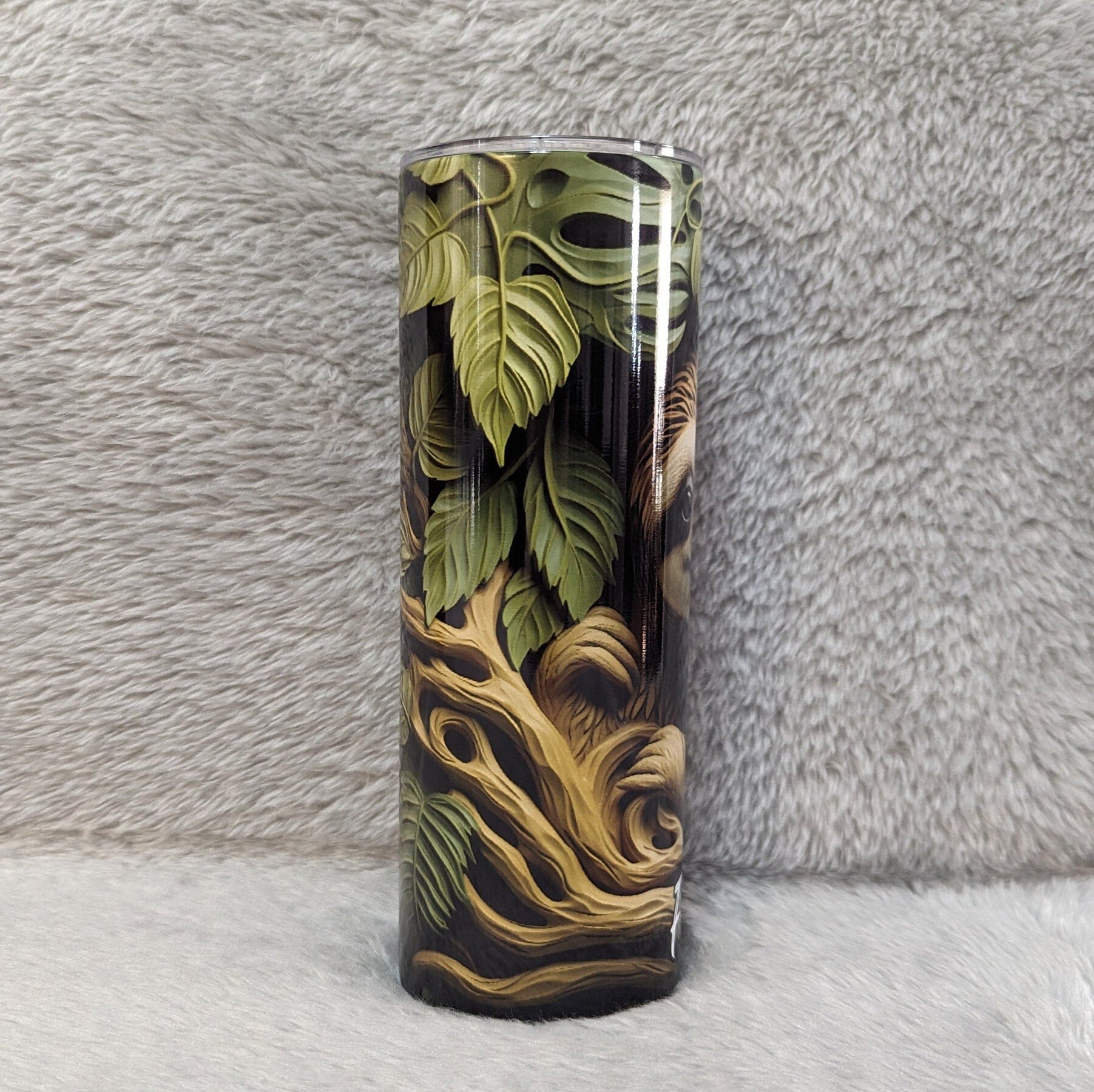 Adorable Sloth Tumbler, Quench Your Thirst with a Cute Sloth Sitting in a Tree Tumbler, Sloth Cup, Sloth Gift, Sloth Tumbler With Straw