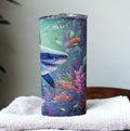 Shark Tumbler with Straw for Kids on the Go, Kids Personalized Tumbler, Kids Cup With Name, Fun Cup For Kids