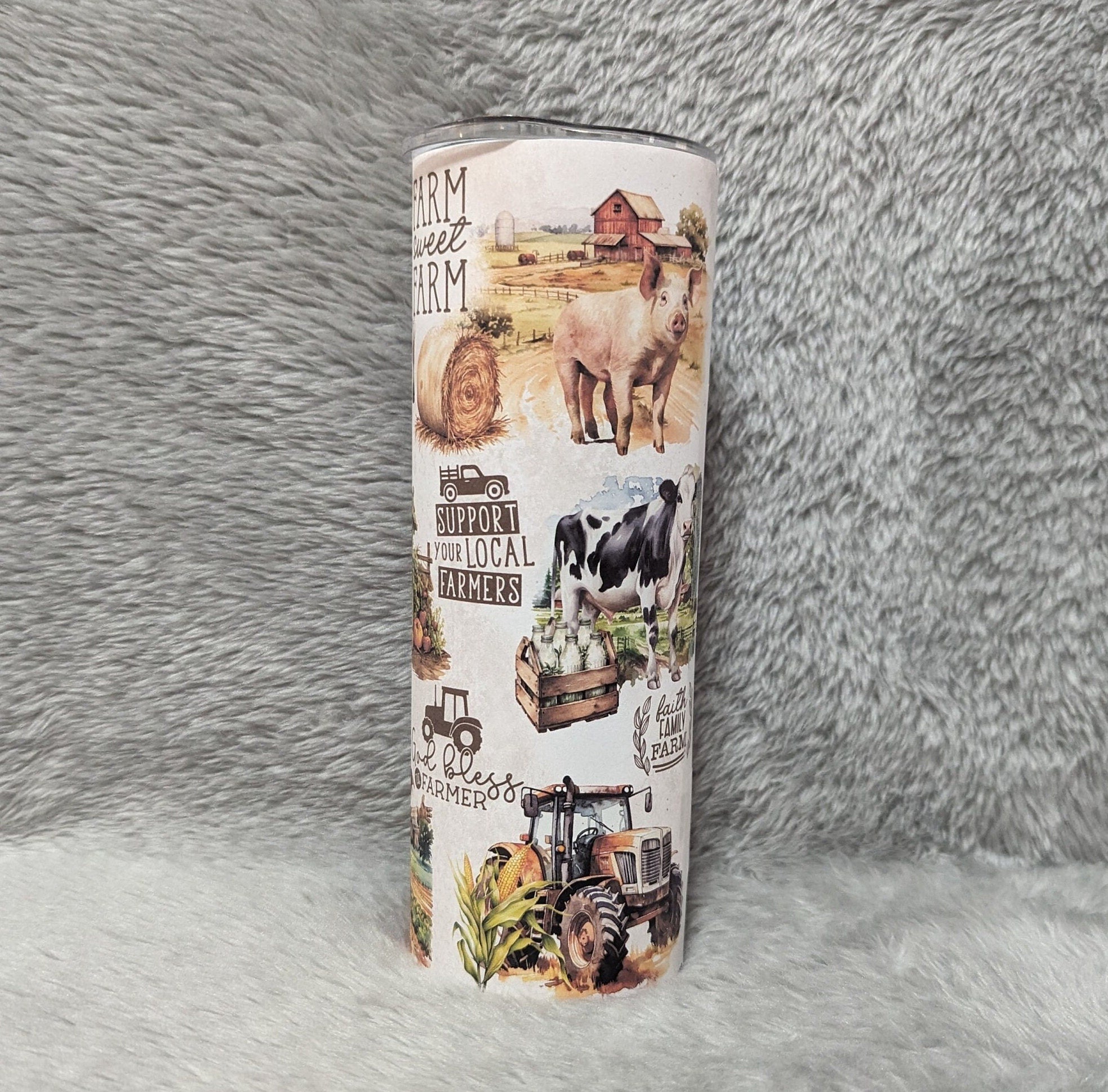 Farm Life Affirmation Tumbler with Reusable Straw - Positive Quotes for Country Living, Great Gift For Farm Lover's, Hot Or Cold Drinkware