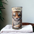 Beautiful Kids Tiger Cup That Can Be Personalized, Tiger Cup With Name,  Kids 15oz Tumbler With Reusable Plastic Straw,  Home Or On The Go