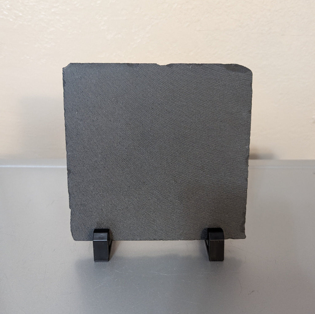 Floral Slate Cross Picture With Display Legs