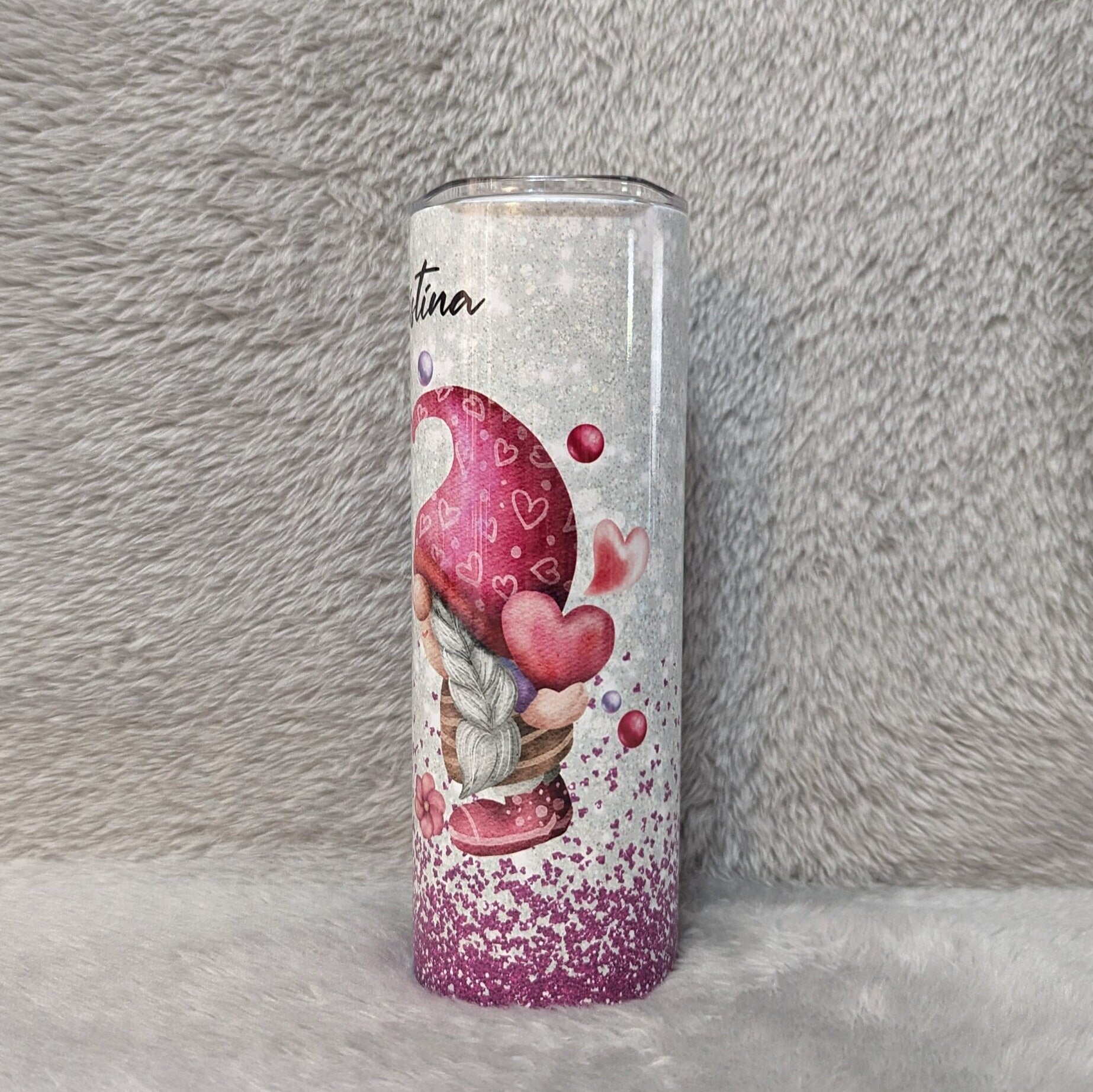 Gnome Tumbler Can Be Personalized, Gnome Gift For Loved One,  Valentine Tumbler, Love Tumbler, Gnome Cup With Name, Gift For A Loved One