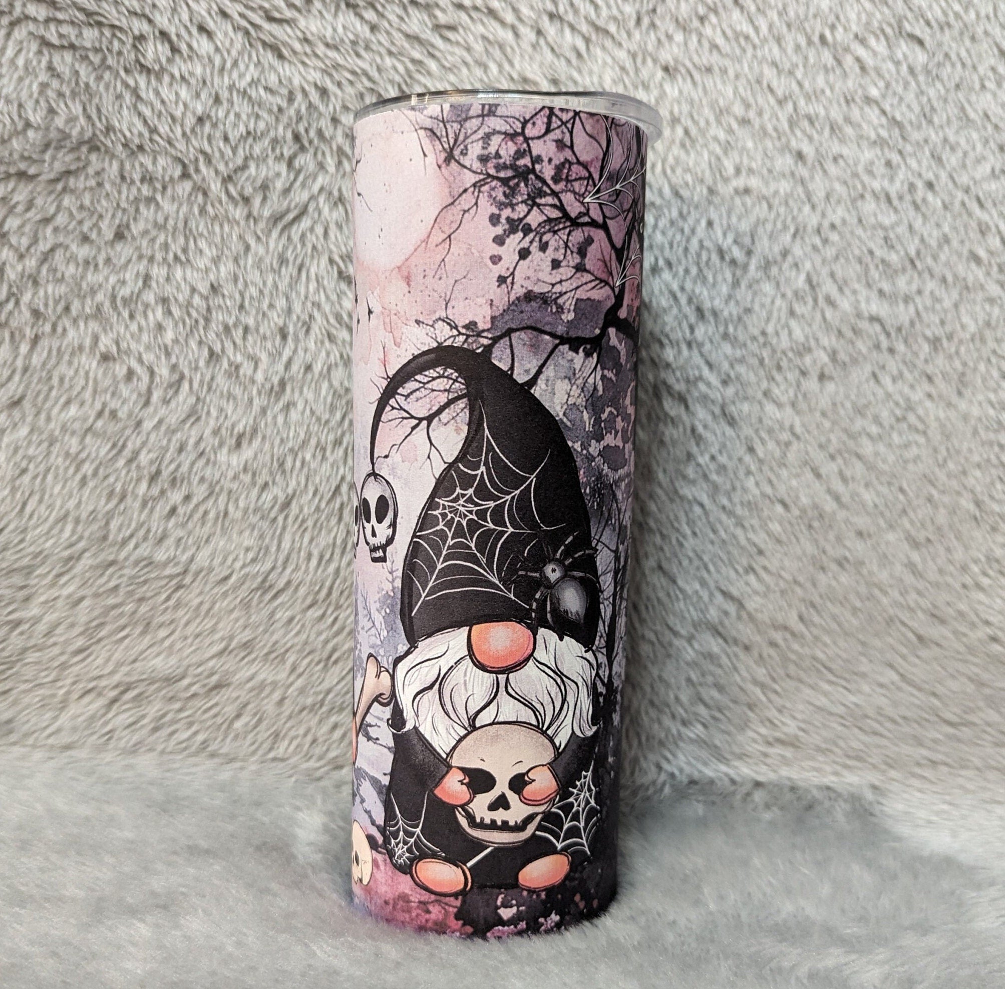 Gothic Gnome Tumbler 20oz With Reusable Straw, Can Be Personalized