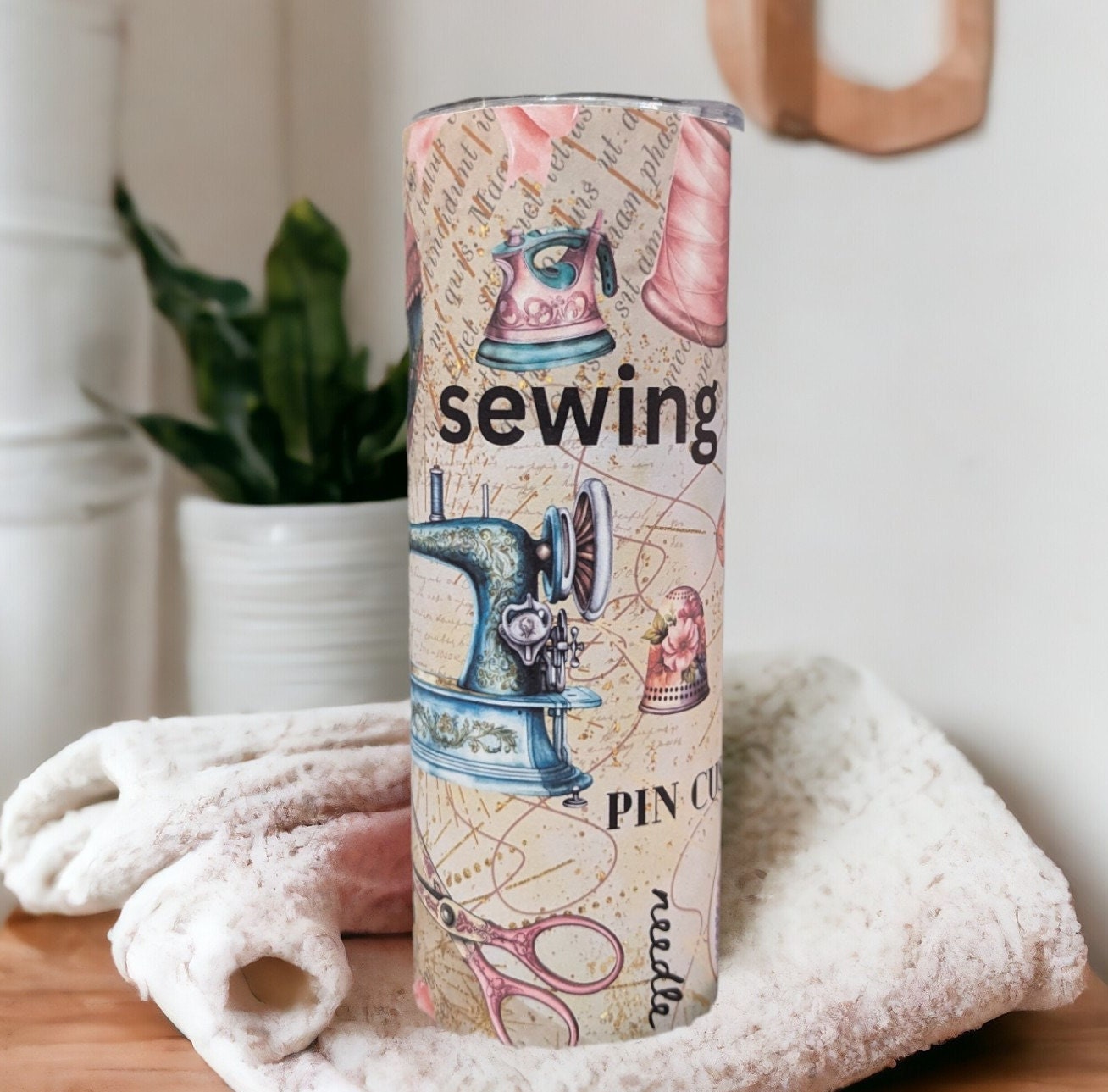 Sewing Tumbler 20oz With Reusable Straw
