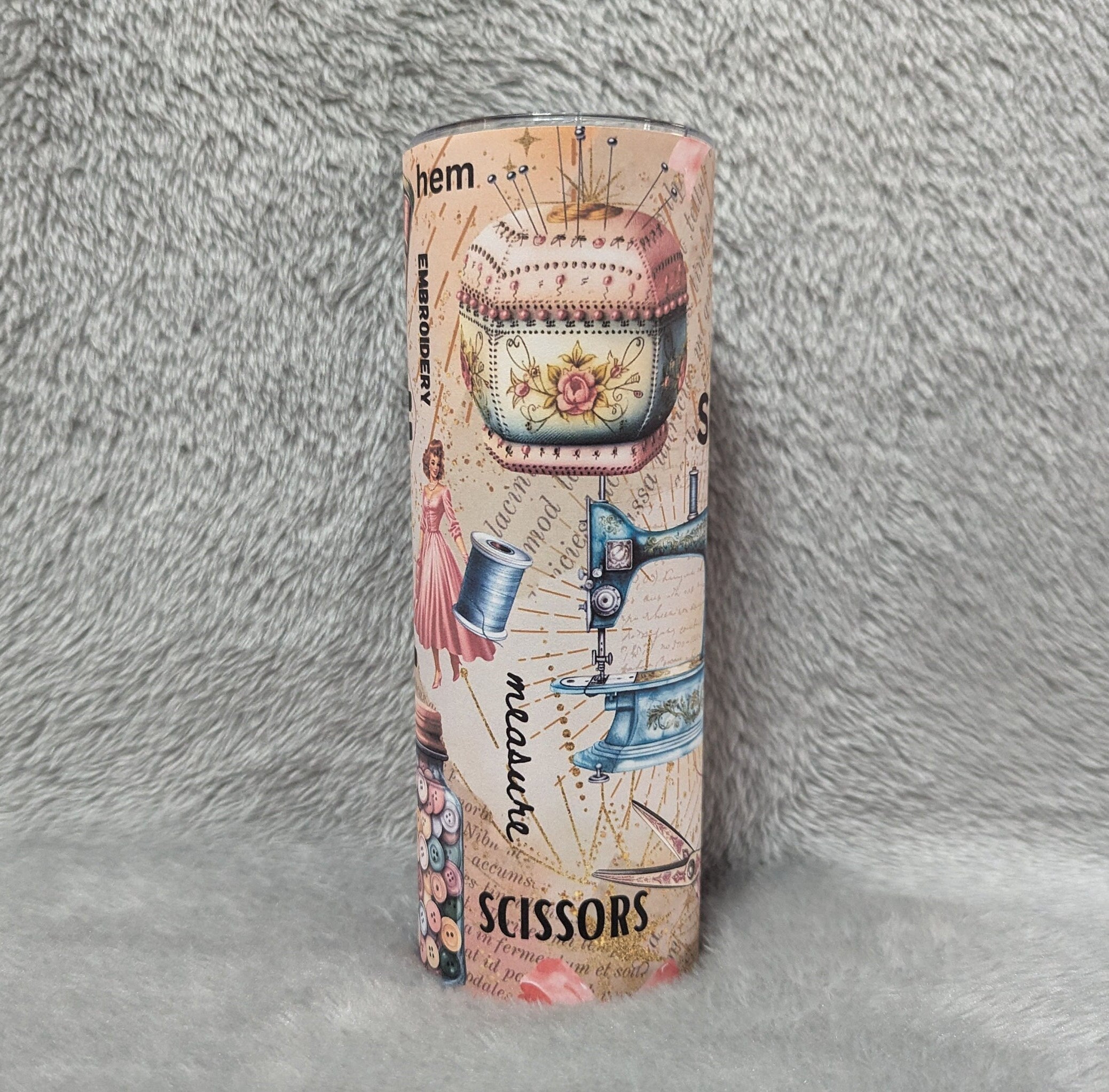 Sewing Tumbler 20oz With Reusable Straw