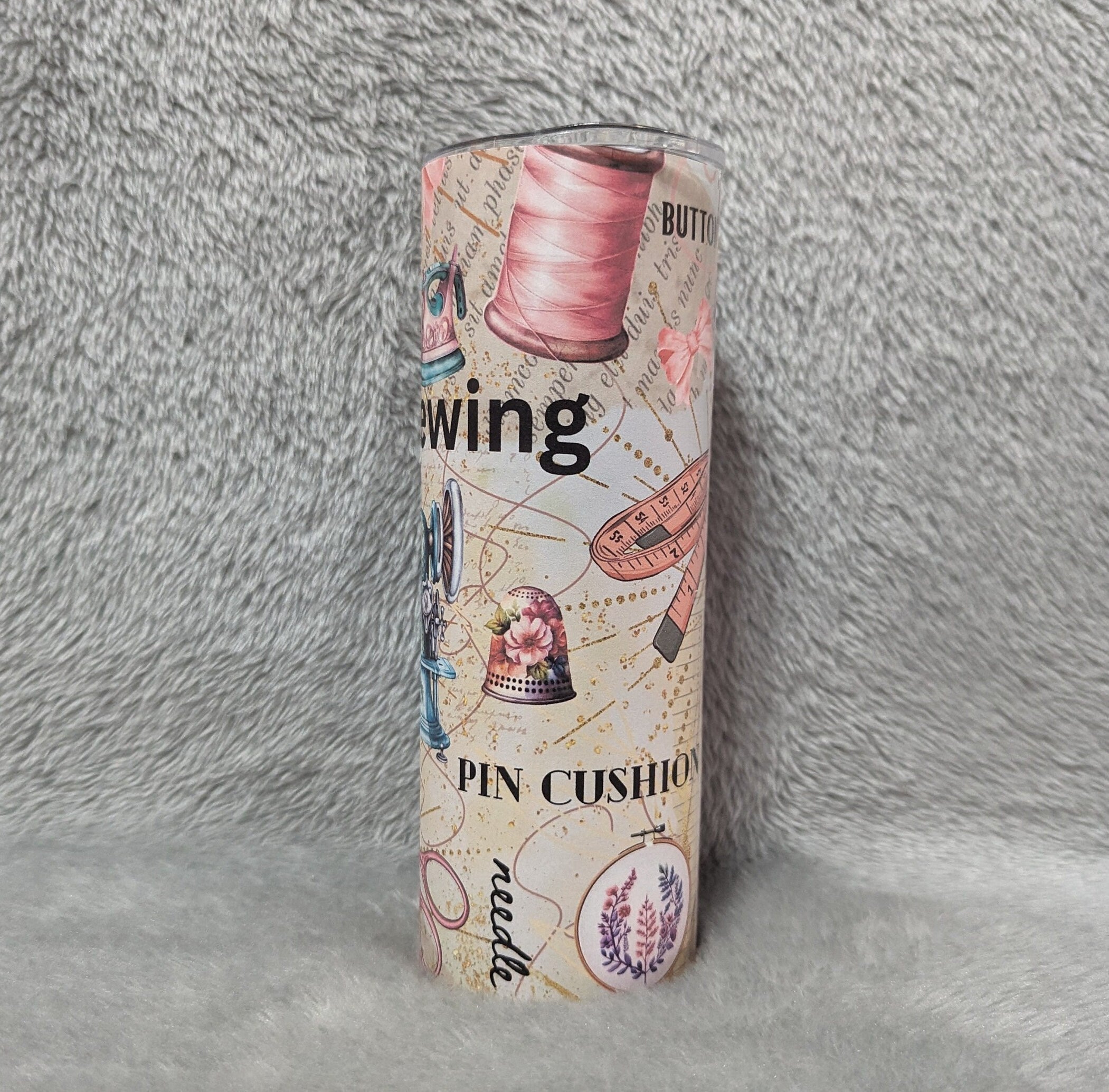 Sewing Tumbler 20oz With Reusable Straw