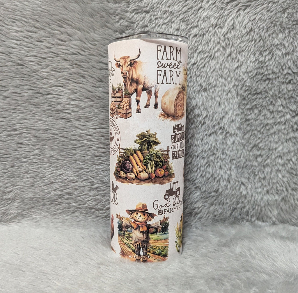 Farm Life Affirmation Tumbler with Reusable Straw - Positive Quotes for Country Living, Great Gift For Farm Lover's, Hot Or Cold Drinkware