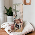 Deer Family Tumbler 20oz With Reusable Straw, Can Be Personalized