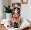 Western Style Cowgirl Tumbler 20oz With Reusable Straw, Can Be Personalized