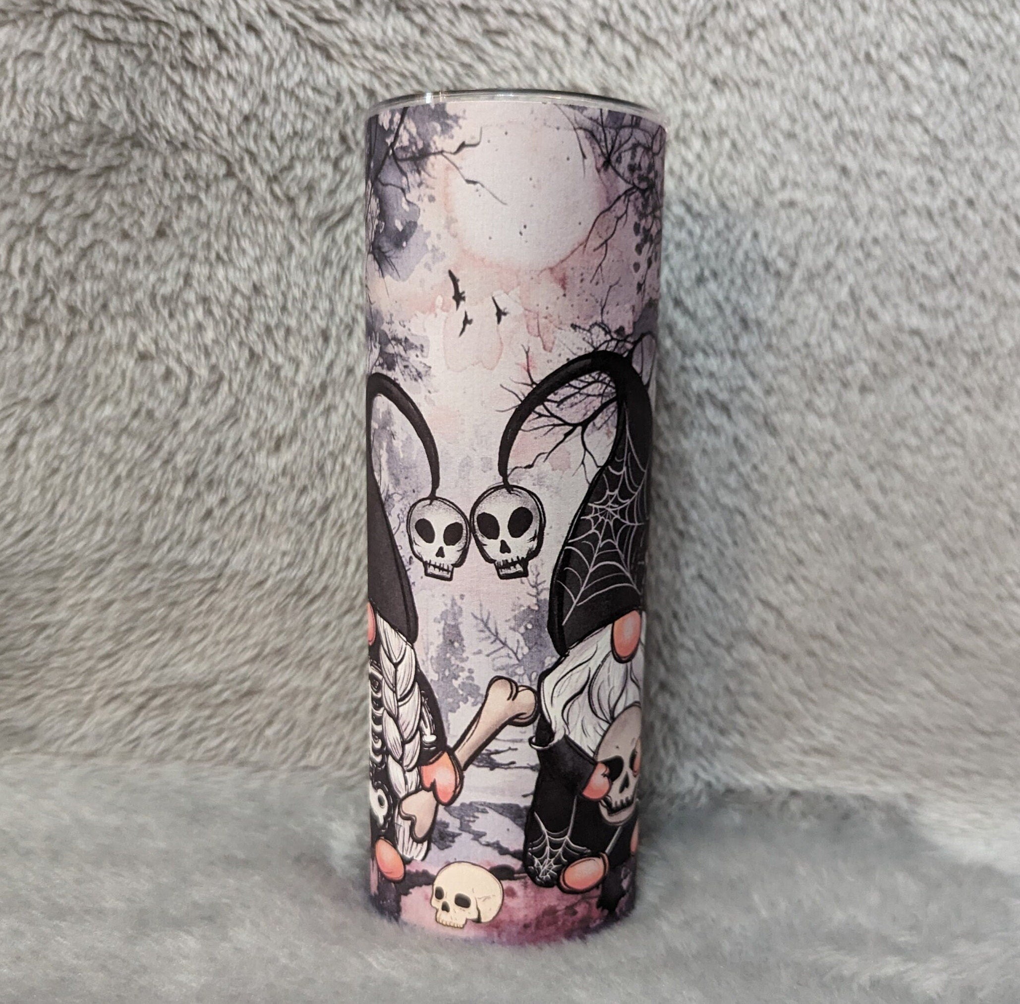 Gothic Gnome Tumbler 20oz With Reusable Straw, Can Be Personalized