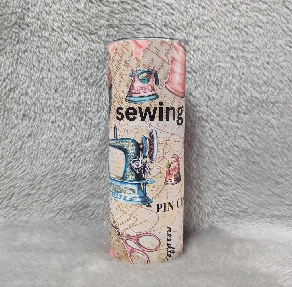 Sewing Tumbler 20oz With Reusable Straw