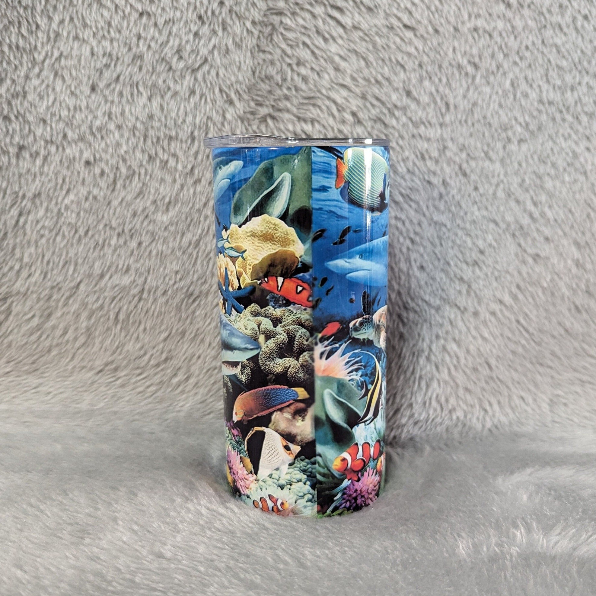 Kids Shark Tumbler 15oz With Reusable Straw, Can Be Personalized