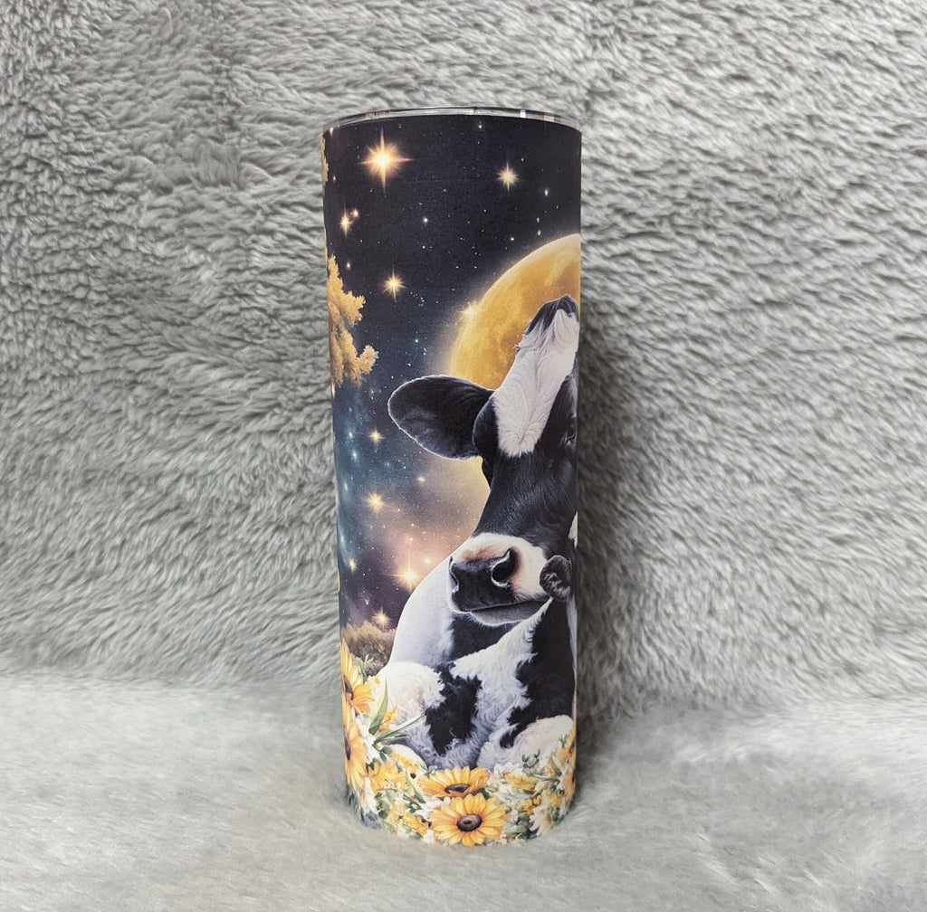 Cow Tumbler Can Be Personalized, Includes A Reusable Straw, Cow Cup With Name, Cow Gifts, 20oz skinny Tumbler