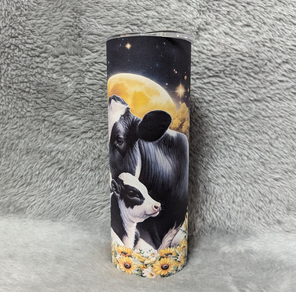 Cow Tumbler Can Be Personalized, Includes A Reusable Straw, Cow Cup With Name, Cow Gifts, 20oz skinny Tumbler