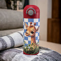 Boy Giraffe Water Bottle 12oz With Reusable Straw Can Be Personalized