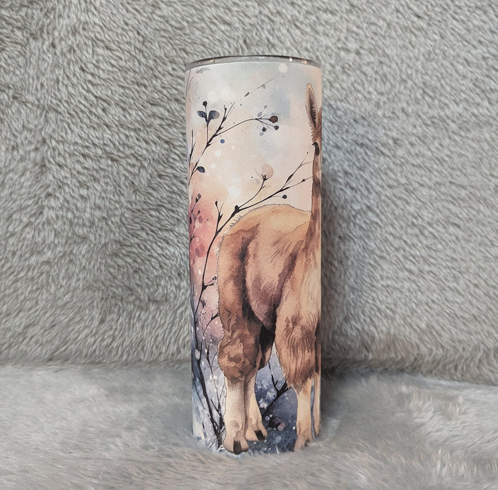 Llama Tumbler With Straw Can Be Personalized, Cup With Name, Llama Gift, 20oz Tumbler For Hot Or Cold Drinks -  For Home Or On The Go