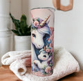 Unicorn Tumbler with Mom and Baby Unicorn 20oz With Reusable Straw Can Be Personalized
